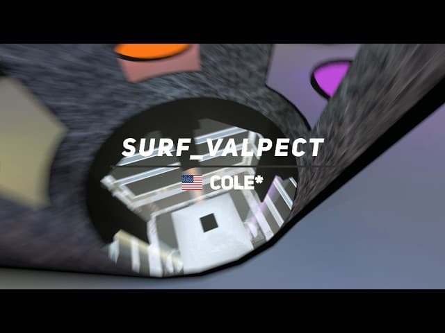new video: surf_valpect WR. Surfed by cole*.: Details below


[Surf Timer] - cole* finished in 00:38:503 (WR -00:00:631)
[Surf Timer] - cole* beat the map record! Rank: 1/242
                    
Previous WR by: Caff

Date of the run: Oct 5, 2026

Map by: CRASH FORT
Tier: 6

CP 1: 6.502 -.037 0 u/s
CP 2: 13.832 +.138 +98 u/s
CP 3: 21.313 +.029 +8 u/s
CP 4: 30.872 -.102 -18 u/s
Map: 38.503 -.631 +412 u/s

Song : Frou Frou - A New Kind Of Love

This channel isn’t monetized.
If you’d like to support the time and effort put into making these videos, you can do so here: https://www.patreon.com/15195422/join
Thank you!

Made by Oui
All runs are done in CS:S - 66t.
#ksf #css #surf